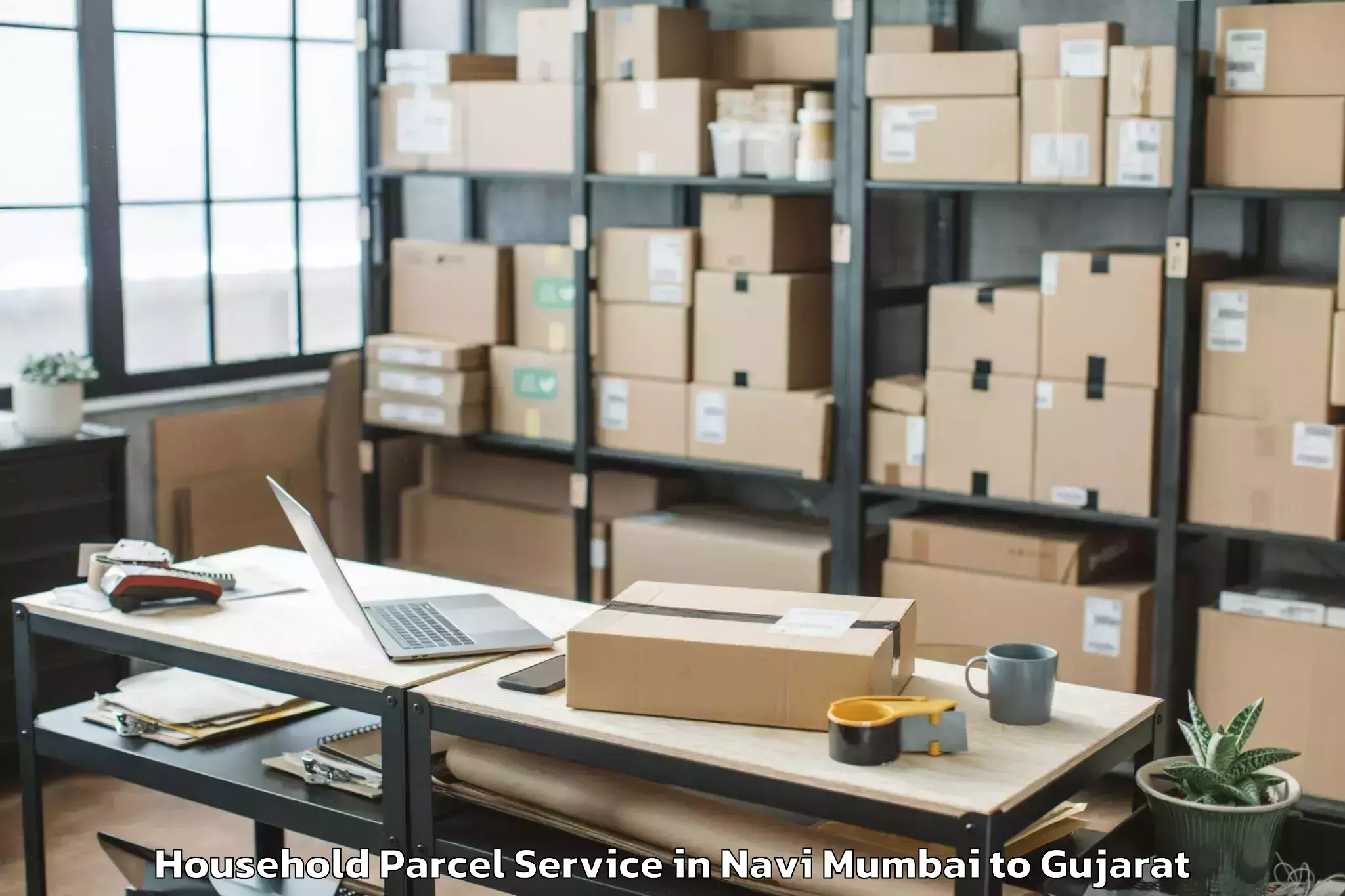 Book Navi Mumbai to Jamjodhpur Household Parcel Online